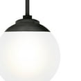 thumbnail image 4 of Hunter - Hepburn 1-light Matte Black, Medium Size Pendant Light, Dimmable, Modern Style, Globe Shaped, for Bedrooms, Dining, Living Rooms - 19871, 4 of 7