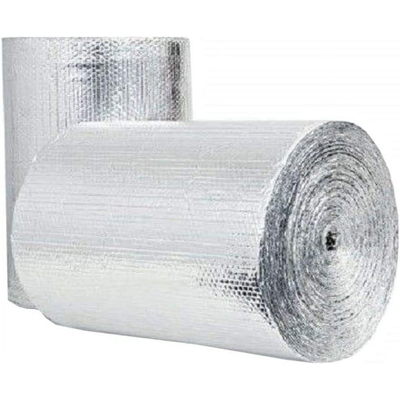ft. Double Bubble Reflective Foil Insulation Poly Air Foam Core Radiant Barrier Film Thermal Insulation Thermal Protection No Tear Suitable for Winter Summer Weatherproofing Attic Windows Garages RV