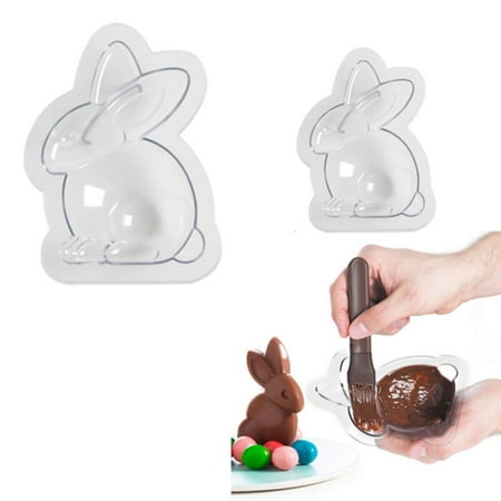 

Clearance! Diy Easter Bunny Plastic 3D Baking Shape Handmade Cake Chocolate Kitchen，Dining Bar 1*Mold Set Off Promotions!