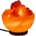 thumbnail image 2 of Lámpara de sal del Himalaya, cuenco Spantik con trozos de cristal natural, 2 of 8