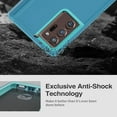 thumbnail image 4 of for Galaxy Note 20 Ultra 5G Case, Heavy Duty Protective Case with [3 Layers] Rugged Rubber Shockproof Protection Cover for Samsung Galaxy Note 20 Ultra(Blue/Azure), 4 of 11