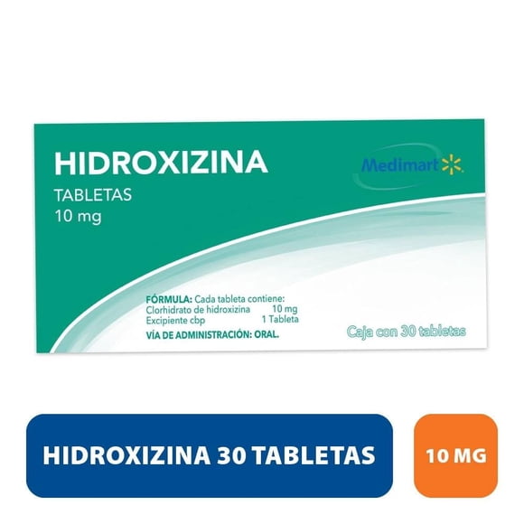 Hidroxizina Medimart 10 mg 30 tabletas