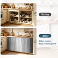 thumbnail image 4 of Gradient Grey Cabinet Curtains for Kitchen 35"W x 35"L, Modern Abstract Grey White Ombre Laundry Sink Cabinets Magic Tape Short Curtain Privacy Panel for Bathroom Vanity Cabinets, 4 of 9