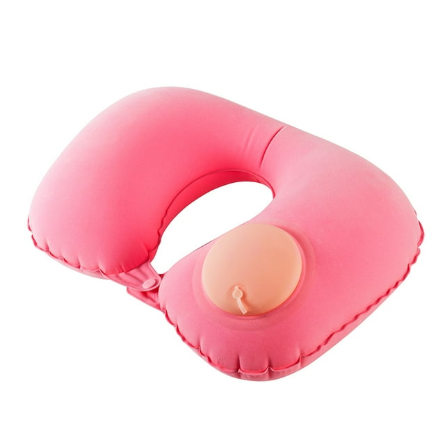 PVCS Protable Soft U-Shape Travel Cushion Car Inflatable Neck Protectio