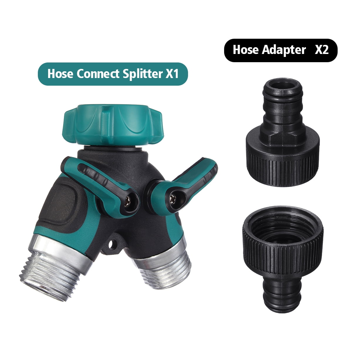 HALLOLURE Heavy Duty Garden Hose Connector Tap Splitter (2 Way), Outlet