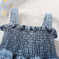 thumbnail image 5 of HNMKIU Girls Bodysuits for Baby Girls Denim Romper Dress with Adjustable Straps and Snap Closure for Daily Casual Wear Spring Summer Bodysuit Outfit Navy,12-18 Months, 5 of 6