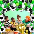 thumbnail image 2 of ER 111 Uds. Conjunto de globos de decoración para fiesta temática de la Copa Mundial de fútbol, ​​decoraciones de globos de confeti y pancarta de fondo para decoración de fiesta Rojo Verde, 2 of 5