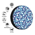 thumbnail image 3 of Bingfone Blue Butterflies Spare Tire Cover Weatherproof Universal Wheel Protectors for RV Camper Travel Trailer SUV Truck-16 inch, 3 of 8