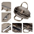 thumbnail image 3 of URSOFINE Women's Waterproof Laptop Tote Bag 16 Inch - Lightweight Nylon Work Briefcase with Luggage Strap & Multi-Compartment Organizer for Daily Commute & Travel, Khaki, 3 of 7
