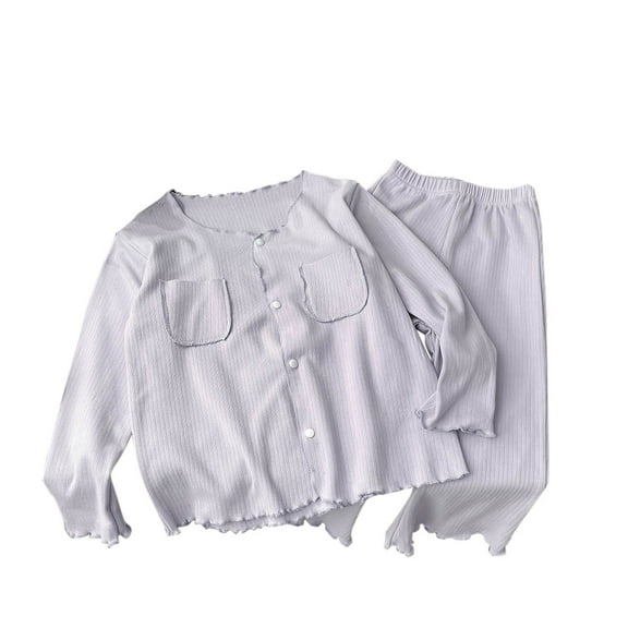Posijego Girls Pj Set 2 Pieces Cotton Soft Long Sleeve Sleepwear Pants Pajama Set Little Girls Homewear