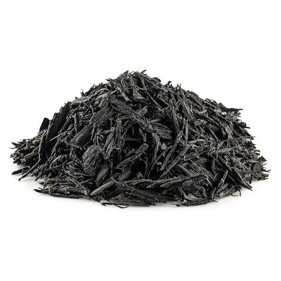 Premium Shredded Rubber Mulch for Gardens, Lawns, and Landscaping | Long Lasting Color | Looks Like Natural Wood Mulch (1.5 CU. FT. - 27 LBS, Black)