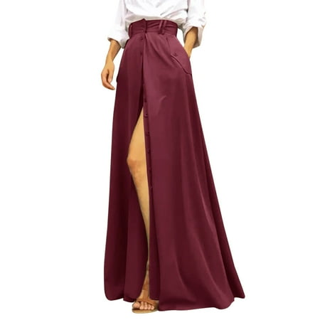 

Womens Daily Elegant Mid Waist Single Long Skirt Chiffon Skirts for Women Denim Skirts for Women Knee Length Latex Skirt Crib Bed Skirt Maternity Skirt