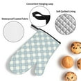 thumbnail image 3 of Pofeuu Daisy Plaid Blue Print Oven Mitts and Pot Holders 4 pcs Set,High Heat Resistant 500 Degree Extra Thicken Long Kitchen Cotton Oven Glove for Cooking, 3 of 6