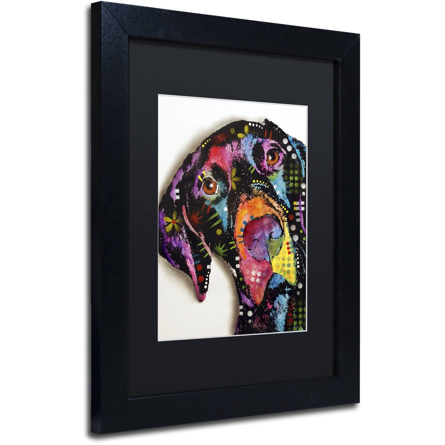 Trademark Fine Art "Pointer" Canvas Art by Dean Russo, Black Matte, Black Frame