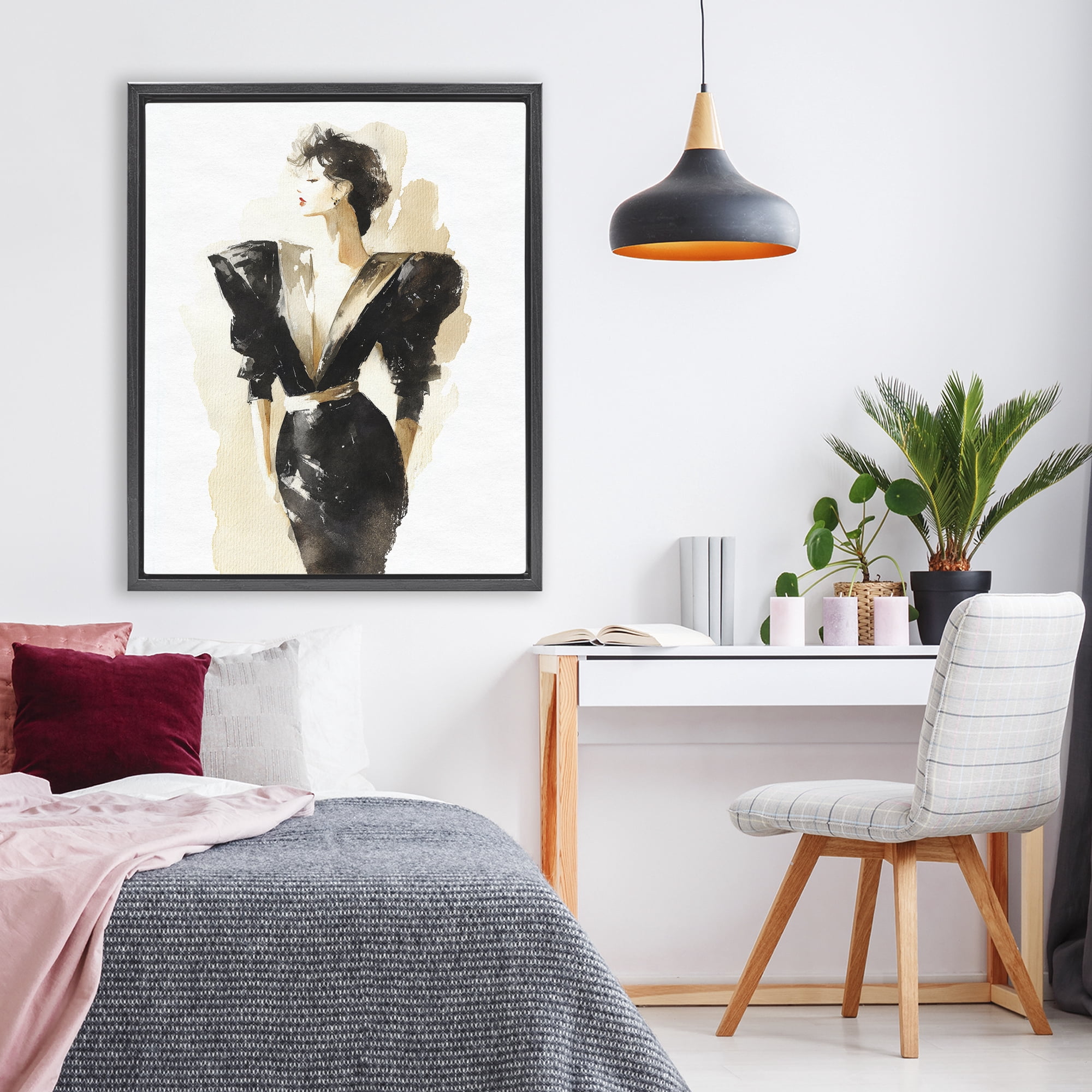 Stupell Industries Timeless Velvet Attitude Black Framed Floater Canvas Wall Art, design by Svetlana Aleynikova