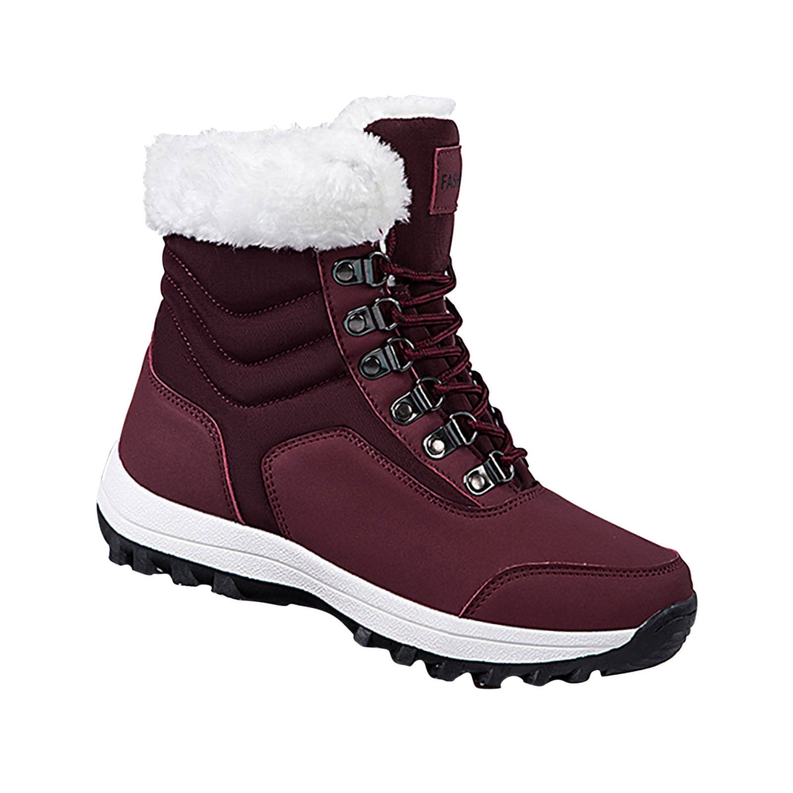 Bottines Plates Femme – Lacets, Doublure Polaire, Neige, Antidérapant, Automne Hiver, élégantes Et Chaudes