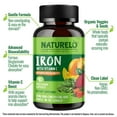 thumbnail image 5 of NATURELO Vegan Iron Supplement with Vitamin C and Organic Whole Foods - Gentle Iron Pills for Women & Men with Iron Deficiency Including Pregnancy, Anemia and Vegan Diets - 90 Mini Capsules, 5 of 7