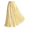 thumbnail image 3 of Ruyang Kids Girls Flared Skirt Plaid Elastic High Waisted A-line Swing Skirt Summer Lightweight Versatile Half Body Skirts, 3 of 9