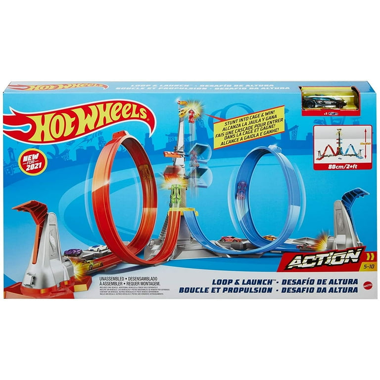 Hot Wheels Loop and Launch Toy Car Trick Vehicle Playsets