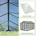thumbnail image 4 of LZBEITEM 6'x10'x6.5' Walk-In Polycarbonate Greenhouse, Black Aluminum Frame, Adjustable Ventilation, 4 of 12