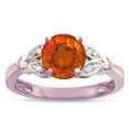 thumbnail image 3 of Star K � Round 7mm Simulated Orange Mexican Fire Opal Marquee Design Promise Engagement Ring, 3 of 9
