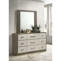 Fenwick 9-drawer Dresser with Mirror Grey Oak