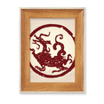 thumbnail image 1 of Chinese Dragon Animal Circle Portrait Desktop Wooden Photo Frame Display Picture Art Painting Multiple Sets, 1 of 3