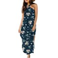 thumbnail image 4 of asdoklhq Womens Plus Size Clearance Dresses,Boho Sundress for Women Loose Dress Summer Casual Ladies Flowy Maxi Dresses Vacation Beach Dress with Pockets, 4 of 7
