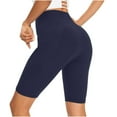 thumbnail image 2 of ALLLIST Womens Shorts Ankle High Blue Slim-Leg Solid Yoga Workout Compression Fit Capris for Women 95%Polyester,5%Spandex Compression Fit L, 2 of 7