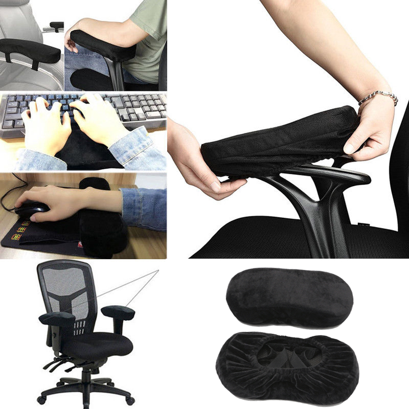 Memory Foam Armrest Cushion Pads Elbow Arm Rest Cover Chair Armrest Pads
