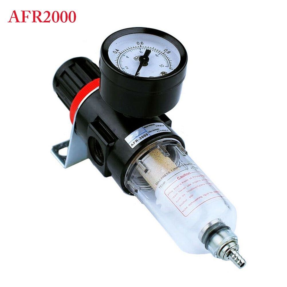 AFR-2000 Air Pressure Regulator Filter Water Oil Separator w/ Pressure Gauge 