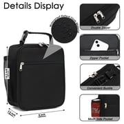 Lunch Box for Kids Boys Girls Men Women, Insulated Small Soft Cooler Lunch Bag Kit for School Work Picnic Travel - Reusable Portable lunchbox, Black