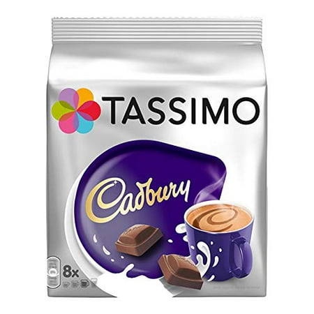TASSIMO Cadbury Hot Chocolate Drink 16 discs, 8 servings (Pack of 5, Total 80 discs, 40