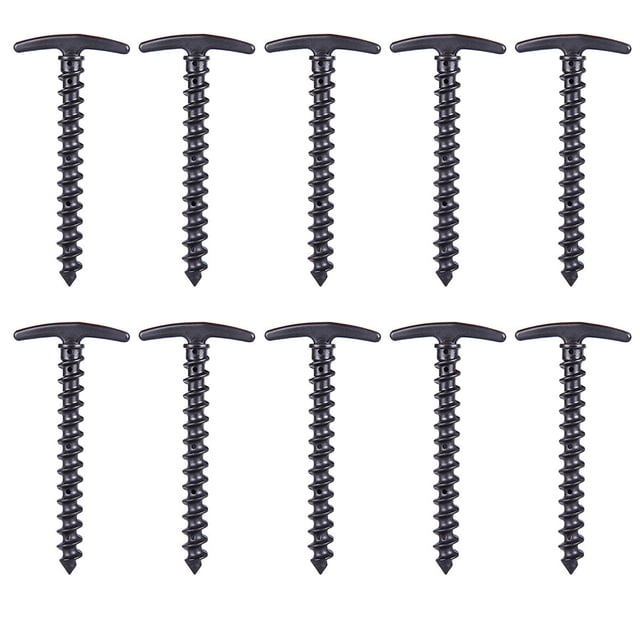 10Pcs Piquets de Tente Piquets en Nylon Haute Résistance Clous de Sol Extérieurs Piquets de Tente