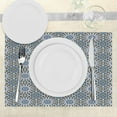 thumbnail image 3 of Ambesonne Orient Place Mats Set of 4, Mosaic Motifs, Standard Size, Grey White Blue, 3 of 6