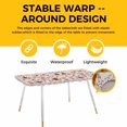 thumbnail image 4 of Pink Flowers Table Cloths for 8 Foot Rectangle Tables, Spring Farmhouse Floral Leaves Vintage Patio Waterproof Elastic Fitted Tablecloths, Washable Rectangular Table Cover for Camping, 4 of 8