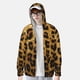 thumbnail image 2 of Balery Golden Leopard Glitter Sudadera ligera de manga larga con capucha y protección solar UPF 50+ para hombre y mujer, ideal para pesca y running-Medium, 2 of 7