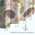 thumbnail image 6 of Cute Hedgehog Pattern with Pioneer Flower Shower Curtain 36"x72" ,Bathroom Decorative Shower Curtains Set with 12 Hooks,Modern Waterproof Washable Shower Curtain, 6 of 6