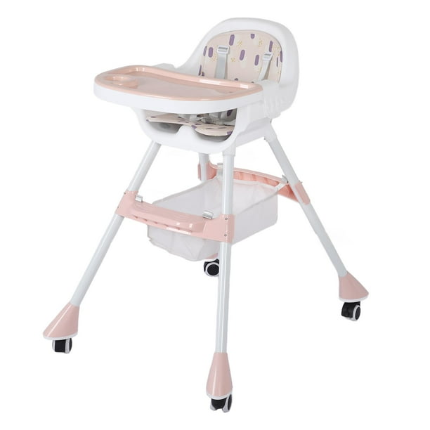 Trona Para Bebé, Trona Portátil Ajustable Con Respaldo Suave Y Bandeja Extraíble, Silla De Comedor Para Bebé Para Cenar, Jugar, Aprender, Viajar Al Aire Libre