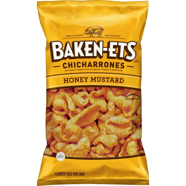 Chicharrones Honey Mustard Flavored Fried Pork Skins, 3 oz