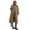 Beige, variant on Womens Trench Coats Elegant Polo Collar Single Long Sleeve Windbreaker Outerwear Beige M