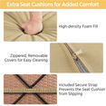 thumbnail image 5 of Yaheetech Outdoor Ottomans with Hidden Storage, Set of 2, Brown/Khaki, 5 of 7