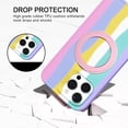 thumbnail image 6 of Magnetic Case for iPhone 14 with Hidden Ring Stand, Slim Kickstand Case Compatible with MagSafe Shockproof Soft Microfiber Lining Protective Case Cover for iPhone 14, Colorful, 6 of 6