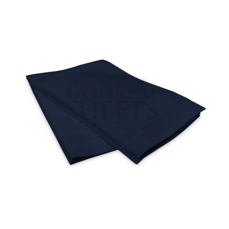eLuxurySupply King 100% Long Staple Cotton 400 Thread Count 2-Piece Pillowcase Set, Black