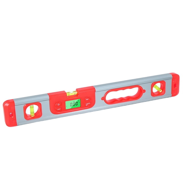 Herramienta de nivel de burbuja Medidor de ángulo del transportador 45/90/ Regla de carpintería para Rojo kusrkot transportador digital