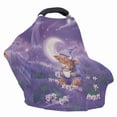 thumbnail image 4 of Renewold Car Seat Cover for Boys Girls, Nursing Carseat Canopy Baby Breastfeeding Cover Multi-Use Nursing Scarf Infant Stroller Cover Halloween Decor, Cute Highland Cow Lavender, 4 of 7