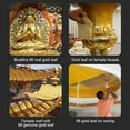 thumbnail image 4 of Tholdsy 10 Uds. De lámina de oro auténtico resistente al agua, papel de arte de decoración puro de 24k, libro de hojas doradas comestibles pinturas, 4 of 6