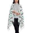 thumbnail image 3 of Cauagu Bears and Tropical Leaves Print Women Wrap Shawl tassels Scarves Retro Scarf 77.6"X28.3", 3 of 8