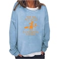 thumbnail image 2 of TIMIFIS Mode Automne Femmes Imprimé Col Rond Manches Longues Chandail en Molleton Ample Haut Pull Blouse Hauts Femmes, 2 of 5