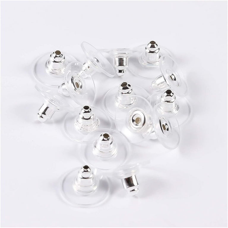 100Pcs/Pack Rubber Earring Backs Stopper Earnuts Stud Earring Back Supplies  For Jewelry DIY Jewelry Making Accessories
